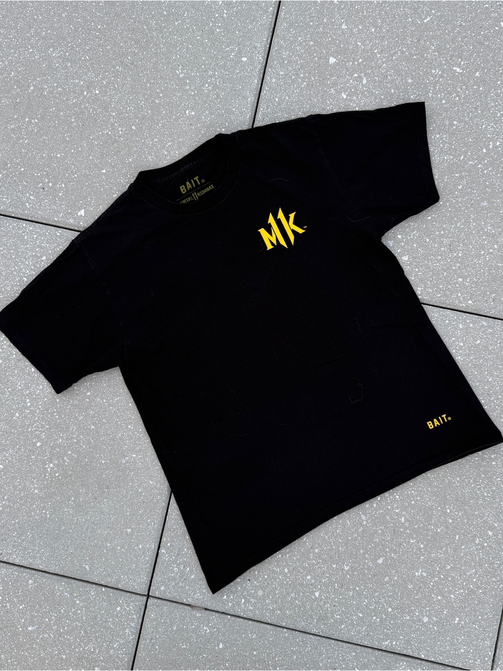 Mortal Kombat x Bait black and yellow T-shirt
